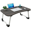 Folding Laptop Bed Tray Table Portable Lap Desk Notebook Breakfast Cup Slot UK