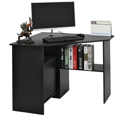 Office Corner Computer Desk PC Laptop Table with Shelves Home Study 2 Colour