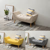 Chenille Bed End Side Chaise Lounge Sofa Window Seat Arm Bench Wooden Leg Chair