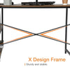 Retro L-shaped Computer Desk Corner PC Table Workstation w/ Shelves Home