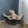 Elevated Fabric Pet Dog Cat Sleeping Hammock Bed Home Camping Cot Metal Frame