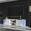 Modern TV Unit Cabinet Stand High Gloss Doors 160cm with LED Lights Drawers