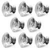 Clear Crystal Glass Door Knob Handle Drawer Cabinet Furniture w/Screws 8*40mm UK