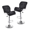 2X Bar Stools Leather Swivel Gas Lift Rest Chair Home Kitchen Pub Breakfast Seat