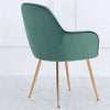 2pcs Velvet Padded Dining Chair Armchair With Metal Legs Home Office Restaurant