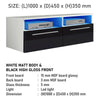 Modern 100cm TV Unit Stand Cabinet High Gloss Doors & Matt Body With Led Lights