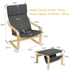 Recliner Leisure Chair Set Wooden Upholstere Lounge Chair with Footstool