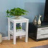 Modern Nightstand Bedside Table Chest Pine Side Cabinet Storage Bedroom White