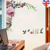 Wall Sticker Peony Rose Flower Wall Decal Nursery Home Sticker Decor Art Mural