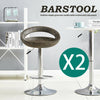2X Rattan PU Bar Stools Breakfast Bar Chair Kitchen Stool Swivel Barstool