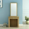 Modern Dressing Table Jewelry Makeup Desk w/Sliding Mirror Bedroom Storage Shelf