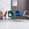 2 4 6 Dining Chairs Velvet Padded Seat Metal Legs Kitchen Dining Room