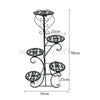 5 Tiers Metal Plant Flower Pot Stand Display Shelf Rack Patio Yard Deco