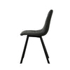 Pair of Grey PU/ Faux Leather Dining Chairs Padded Kitchen Restaurant Chairs