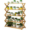 Bamboo Shoe Rack Foldable Shelves Footwear Storage Shelf Organizer Wood Pergola