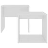 Coffee Table Set Chipboard Accent Side Nesting Tables White