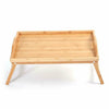 Bamboo Wooden Bed Tray With Folding Legs Serving Breakfast Lap Tray Table Mate