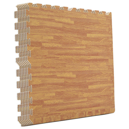 Natural Wood Effect Interlocking Floor Mats Eva Soft Foam Gym Yoga Kids Play Mat