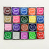 20 Colors Colorful Ink Pad Rainbow DIY Craft Finger Ink Pads for Rubber Stamps