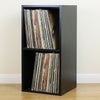Large Black Square LP/Vinyl Music Record Storage Cube/Cabinet Home Display Unit