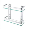 Alu Bath Showering Shelf Storage Rack Glass Corner Wall Holder Caddy Organizers