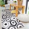 Modern Black Grey Geometric Rug Small Large Soft Living Room Rugs Hall Runners