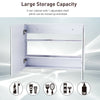 Wall Cabinet Mirror Bathroom Modern Shelf Storage Double Door MDF