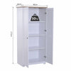 172cm Wooden Storage Cabinet Cupboard With 2 Doors 4 Shelves White Pantry Closet