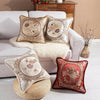 Set of 2 Taffeta Vintage Roses Tapestry Embroidery cushion covers 18"X18"Beige