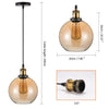 Retro Modern Vintage Glass Ceiling Pendant Industrial Light Shade Chandelier UK