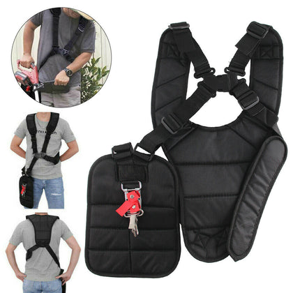 Adjustable Black Shoulder Harness Strap For Garden Brush Cutter Trimmer Strimmer
