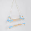 INS Wall Hanging Rope Swing Shelf Wooden Beads Rack Nursery Bedroom Decor UK