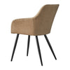 Set of 2 Cream Faux Leather Dining Chairs Armchairs Kitchen Dining Room Modern
