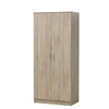 2 Door Double Wardrobe In Sonoma Oak - Bedroom Furniture Storage Cupboard