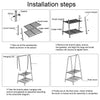 Heavy Duty Metal Clothes Storage Rack Coat Hanging Rail Shoe Stand Garment Shelf