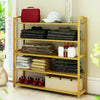 4 Tier Bamboo Shoe Rack 3 Tier Bamboo Stand Shoe Organiser Storage Shelf Unit