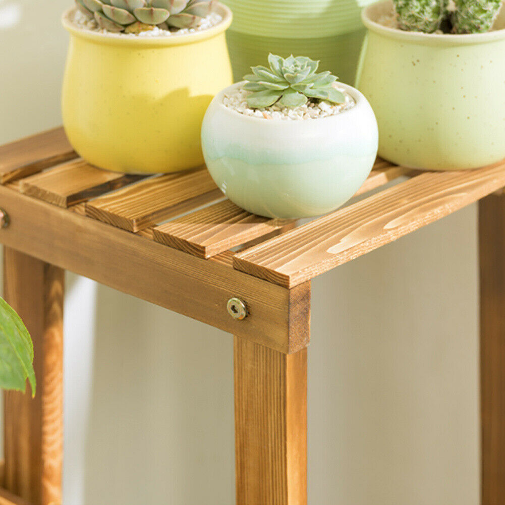 wooden plant stands indoor uk 5 Tier Wood Flower Rack Plant Stand Pot Holder Corner Display Shelf In – Quildinc