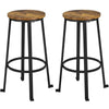Barstools 75cm Pub Height Stools with Metal Frame Backless Set of 2 Bar Stools