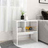 Living Room Modern Side Table High Gloss White 50x30x50 cm Chipboard Furniture