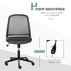 Vinsetto Mid Back Office Swivel Chair Mesh Fabric Computer Study Armless, Grey