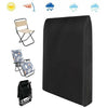 Garden Folding Chair Reclining Sun Lounger Cover Waterproof UV Resistant Black