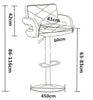 GREY ALICANTE GAS LIFT BAR STOOL, BREAKFAST KITCHEN BAR ETC, PADDED ARMS & BACK