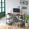 Corner Computer Desk PC Table Workstation Home Office Study Furniture Metal