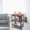3 Tier Rolling Storage Trolley Cart Multifunction Kitchen Serving Tray Bathroom