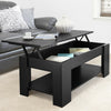 Black Wooden Coffee Table With Storage Lift Top Up Drawer Living Room Furniture