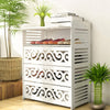 4 Shelves Shoe Cabinet Storage Cupboard Footwear Stand Rack Wooden Unit White