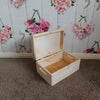 Large Wooden Boxes Plain Wood Storage Box Chest Lid Handles Keepsake Trunk Case