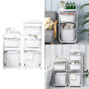Laundry Basket Washing Clothes Plastic Hamper Bin Trolley Bathroom Storage Unit