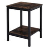 2 Tier Industrial Style Sofa Side Table Corner End Console Coffee Table Bedside