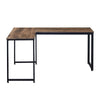 L-shaped Corner Computer Desk Office Workstation Metal Leg Home Table&Stand MDF